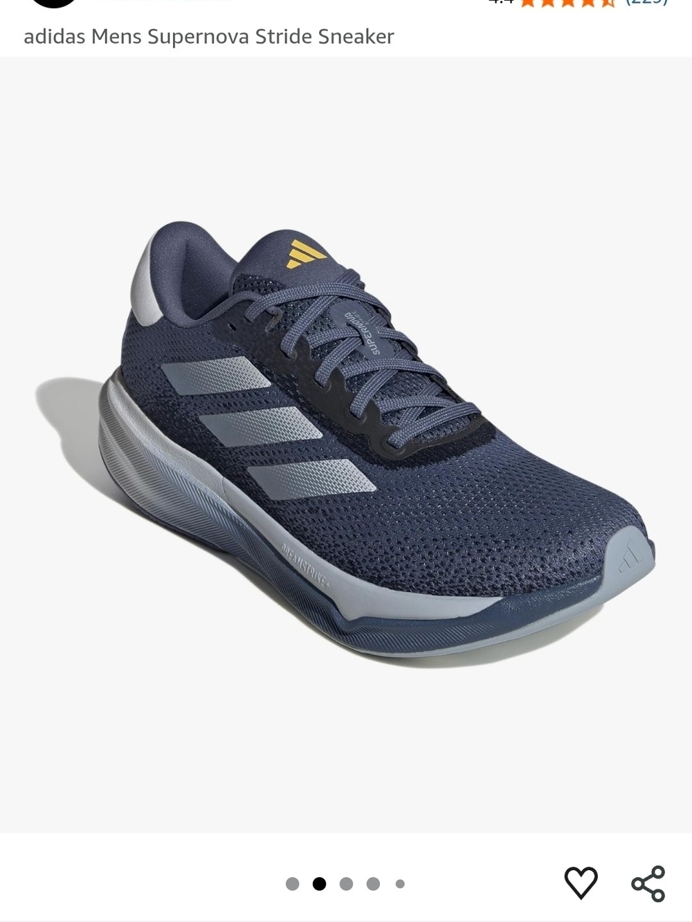 adidas Navy & Gray Supernova Stride Running Shoe